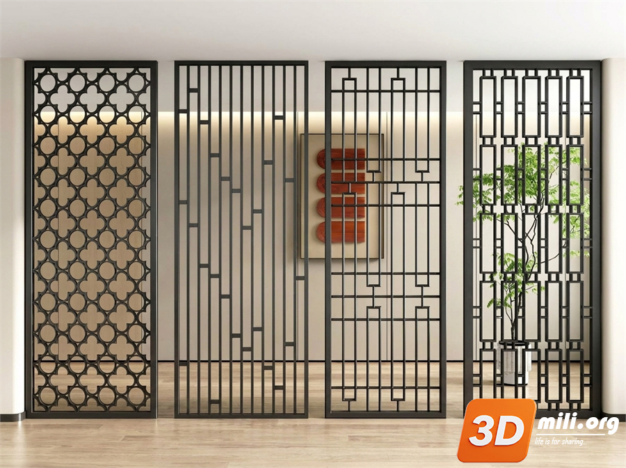 Folding screen Skp Files 